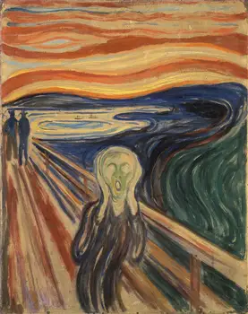 

7 Hand Painted Art Paintings by College Teachers - The Scream by Edvard Munch Symbolism tempera - Oil Painting on Canvas