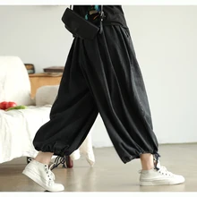 Женские джинсы деним брюки широкие латерные модные повседневные ретро Длинные большие свободные прямые негабаритные для осени и зимы AZ50203419