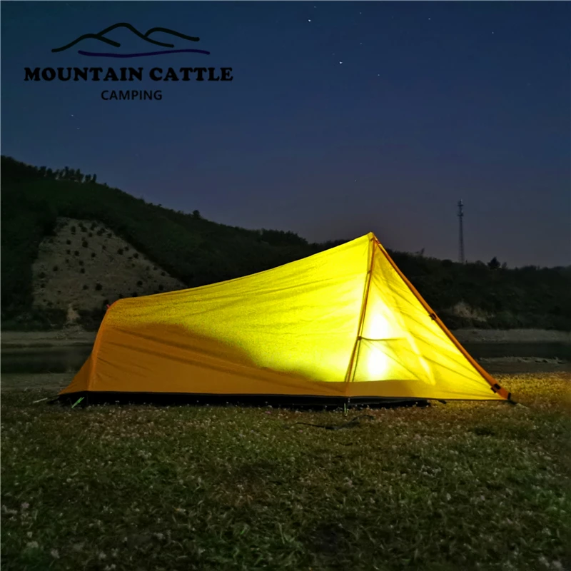 Mountaincattleイエローカラーダブルレイヤー2人用キャンプ超軽量テント Tents Aliexpress