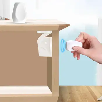 

Innovative Multi-function Child Protection Magnetic Lock Baby Door Drawer Invisible Safety Protection Drawer Lock In Stock