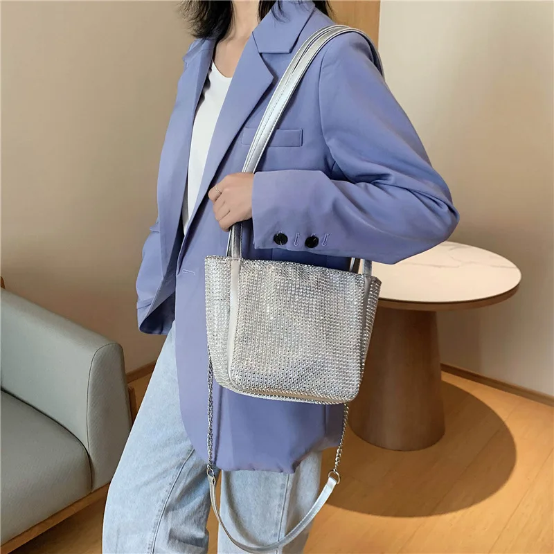 

Popular Bright Diamond Bag Female Bag for Women Bags 2020 New Wave Fashion Large Capacity Shoulder Bag Chain Crossbody Bag