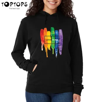 

Wome Lgbt Love Wins Sweatshirts Unisex Pink Hoodies Funny Coat Girls Female Harajuku Clothes