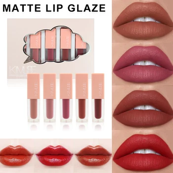 

5pcs Liquid Lipsticks Set Moisturizing Matte Long Lasting No Sticking Cup for Ladies SSwell