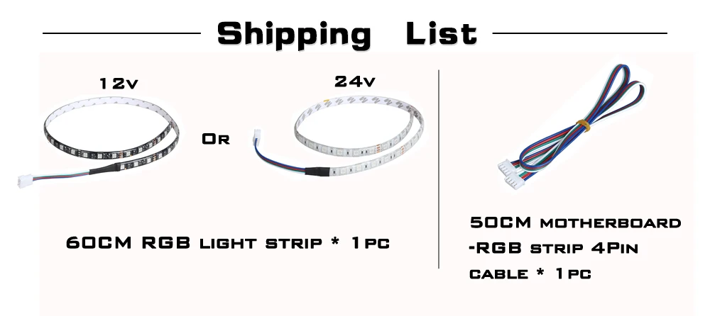 RGB SHHIPPING LIST