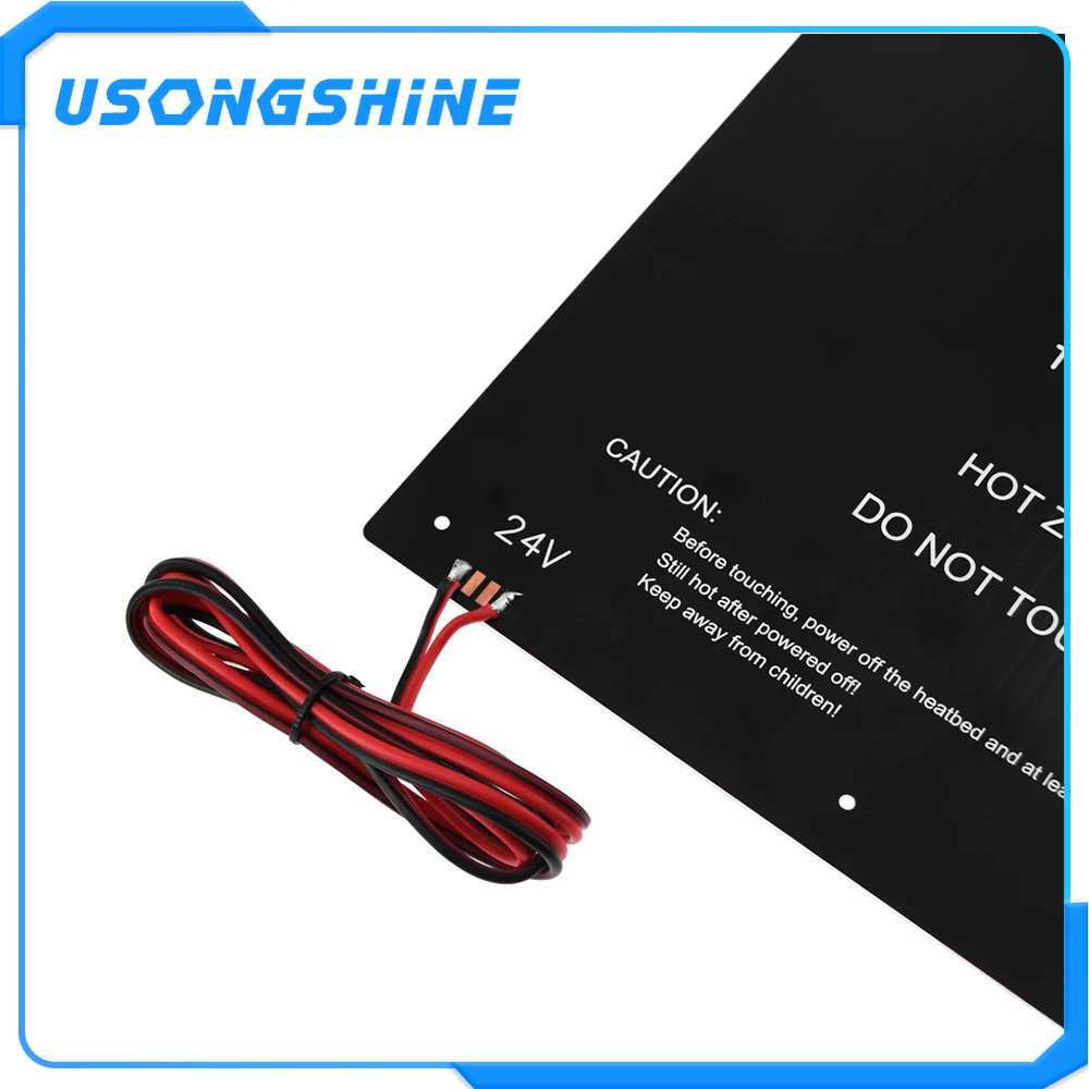 Usongshine высокая температура 120 градусов 220x220x3 мм 3d принтер алюминиевый MK3 PCB heatкровать двойной мощности Тепловая кровать Alu Горячая кровать 220*220 мм