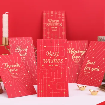 

Myfoils Store 6pcs/lot gold Stamping Creative Red Bag Spring Festival Marriage wedding Birthday Red Envelopes