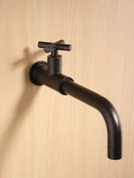 High quality all copper extended wall kitchen sink single cold faucet all copper laundry mop pool balcony single  faucet