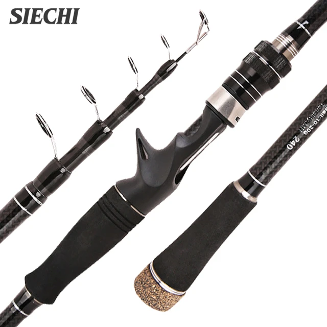 SIECHI Telescopic Fishing Rod Ultralight Weight Spinning/Casting