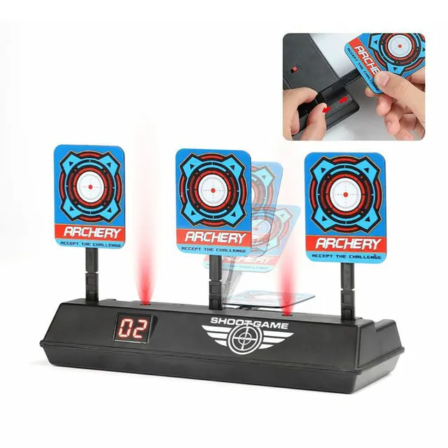 Intelligent Auto-Reset Electronic Scoring Target Automatic Induction Nerf Guns Practicing Darts Sound Party Shooting Games 3