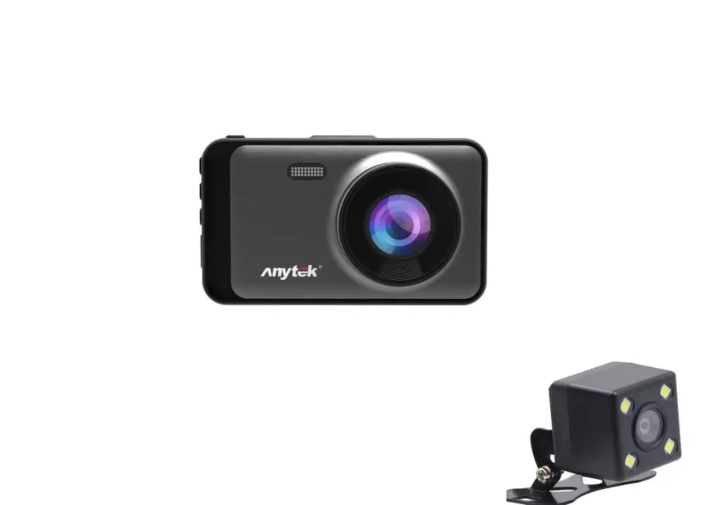 Dash Cam 3 дюйма 2.5D ips экран Full HD1080P 140 градусов Автомобильная камера DVR двойной объектив ночного видения 24H монитор парковки Dashcam - Название цвета: with camera