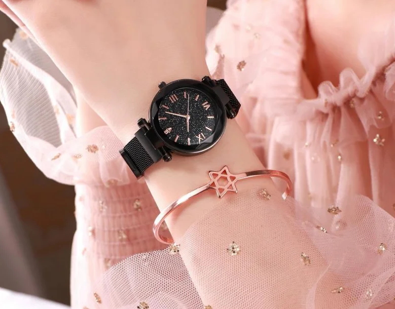 Модные магнитные часы, звездное небо, женские часы, женские наручные часы для женщин, Римский подарок, часы, reloj mujer montre femme