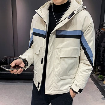 

Fashion Waterproof Winter Jacket Men Harajuku Hooded Jackets Warm Casual Overcoats Thicken Parkas Streetwear Hiphop Clothing