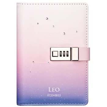 

Creative Notebook Constellation Handbook Diary Diamond Decoration Diy Travel Planner Journal Student Girl Code Lock Notebooks Of