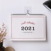 Calendrier mural Simple 2021 2022, planificateur hebdomadaire mensuel, organisateur de calendrier mural suspendu pour la maison et le bureau, planificateur quotidien