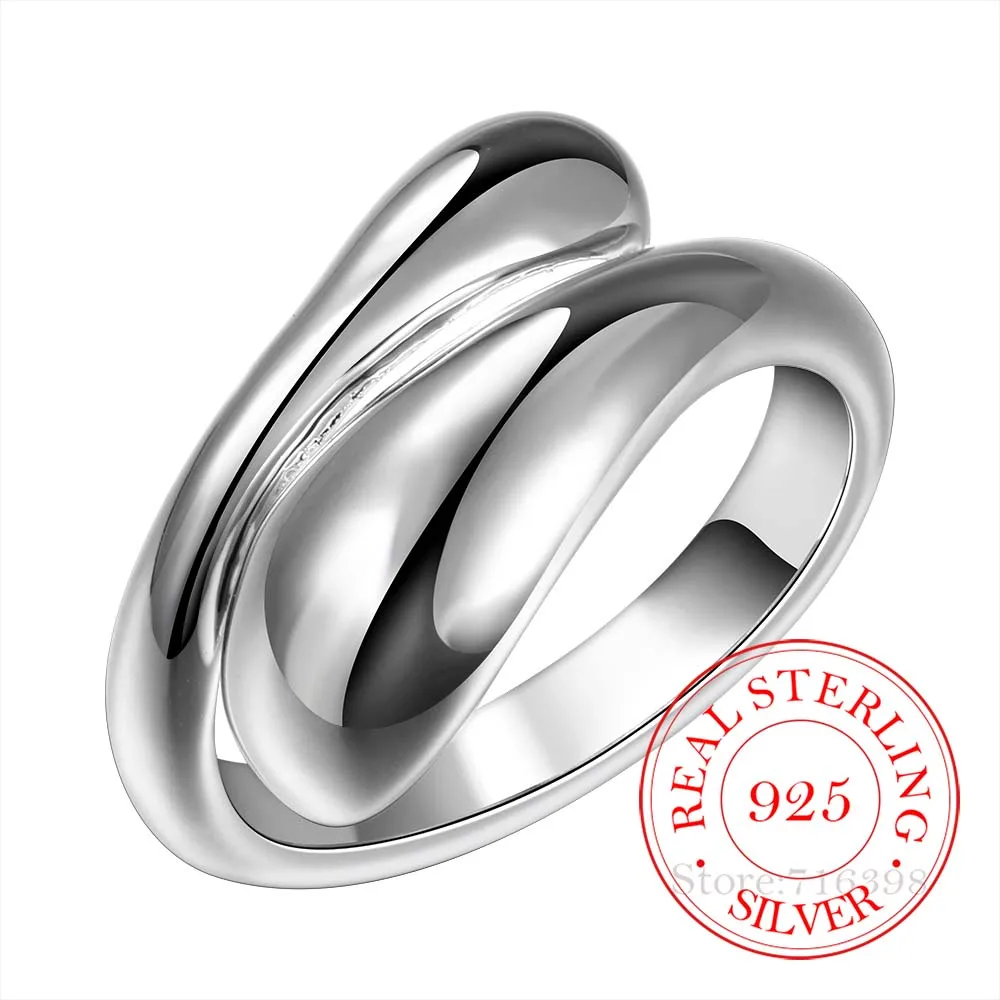 Silver Rings For Women 925 Sterling Water Drop Cute Opening Adjustable Bijoux Anillos De Plata 925 Anel Feminino Jewelry