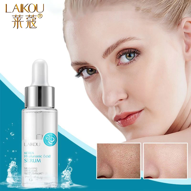 LAIKOU 30ml Hyaluronic Acid Essence Facial Serum Anti Wrinkle Whitening Vitamin C Face Serum Care Skin Hyaluronic Acid Pure