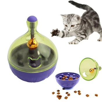 

Cat Food Feeders Ball Pet Interactive Toy Tumbler Egg Smarter Cat Dogs Playing Toys Treat Ball Shaking for Dogs Increases