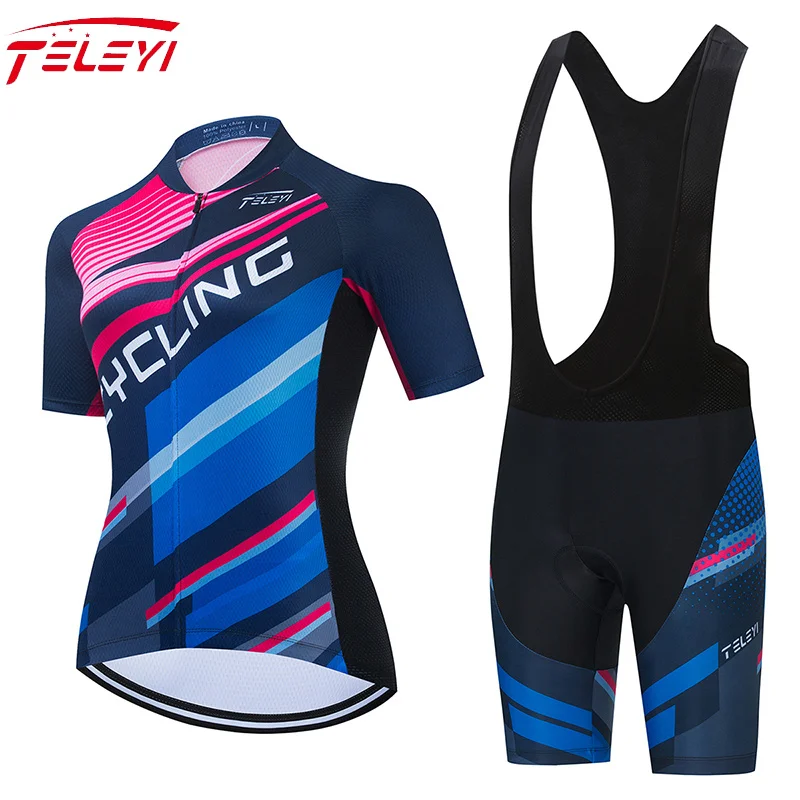 Short sleeved women's bicycle sets bib wear mountain bike pullovers 2021 | Спорт и развлечения