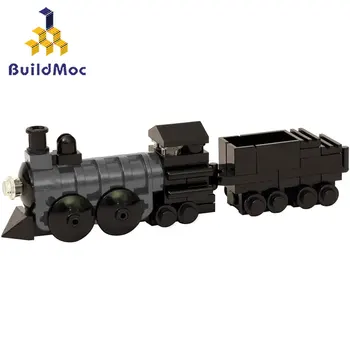 

BuildMoc MOC Technic Mini Steam Train Classic City Rail Building Blocks Bricks Gift Toys For Children Boys Girls