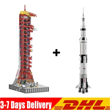 

DHL 37003 J79002 Apollo Saturn V Launch Umbilical Tower Space Shuttle Expedition Toys Model Building Blocks 21309 10231