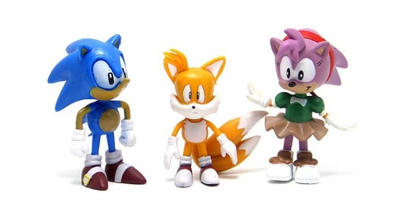 1 шт. мультяшная супер звуковая модель Miles Prower Amy Rose Knuckles The Echidna Dr Eggman Фигурки ПВХ Модель Детская Подарочная игрушка