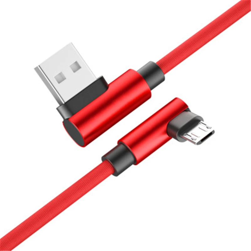 Mzxtby 2.4A с портом Micro USB Type C кабель для быстрой зарядки 90 двойной локоть нейлоновый