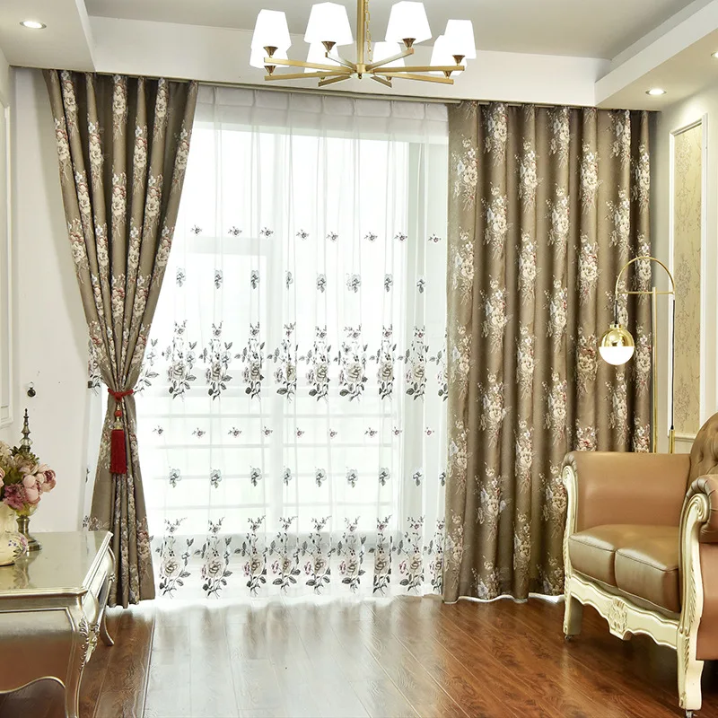 В европейском стиле высокого качества класса люкс Высокая точность затенения шторы в простом стиле для гостиной Обеденная Спальня