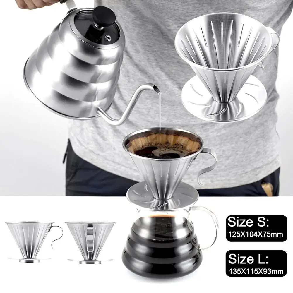 Universal Emboss Stainless Steel Coffee Filters Pour over Coffee Dripper Filter Funnel Strainer Coffeeware Kitchen Tools Set Universal Emboss Stainless Steel Coffee Filters Pour over Coffee Dripper Filter Funnel Strainer Coffeeware Kitchen Tools Set