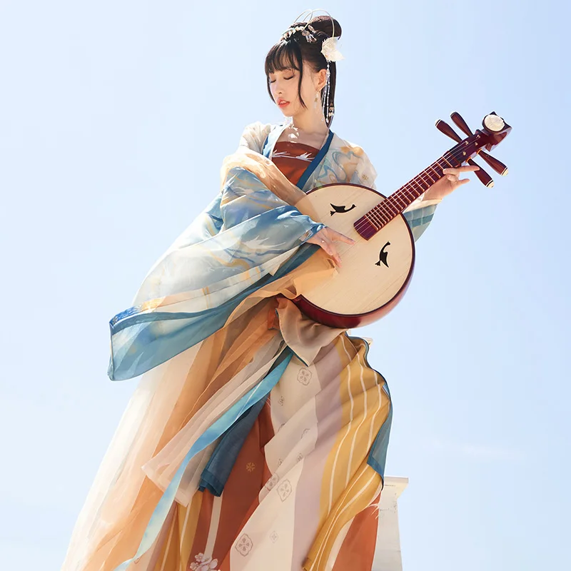 

More than thirteen cardamom [Baiyan tiannv] printed wide sleeve large sleeve shirt Hanfu Jacket Women's wear