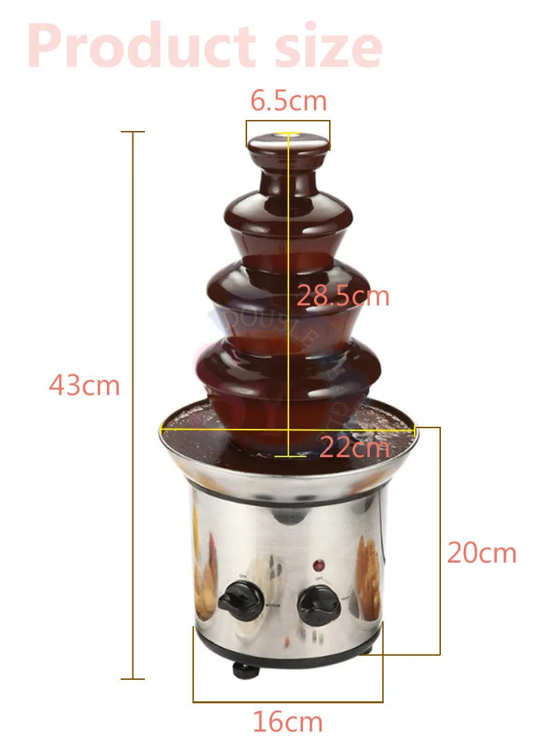 Restricciones cualquier cosa Verdulero Household Electric Chocolate Fountain Machine Fondue Waterfall Maker Fuente  De Chocolate Melt Heating Machine For Wedding Party - Chocolate Fountains -  AliExpress