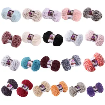 

50g/Ball DIY Fluffy Plush Chunky Knitting Yarn Hand-Woven Crochet Velvet Thread