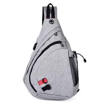 

Men Chest Pack Riding Rucksack Multi Layers USB Charging Outdoor Shoulder Bag 517D