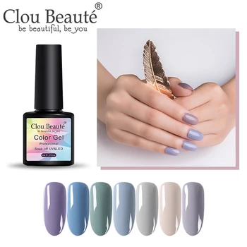 

Clou Beaute 130 Colors 8ml Gel Nail Polish Grey Nude Manicure Semi Permanent Vernis lakiery hybrydowe Shinning Gel Polish Set