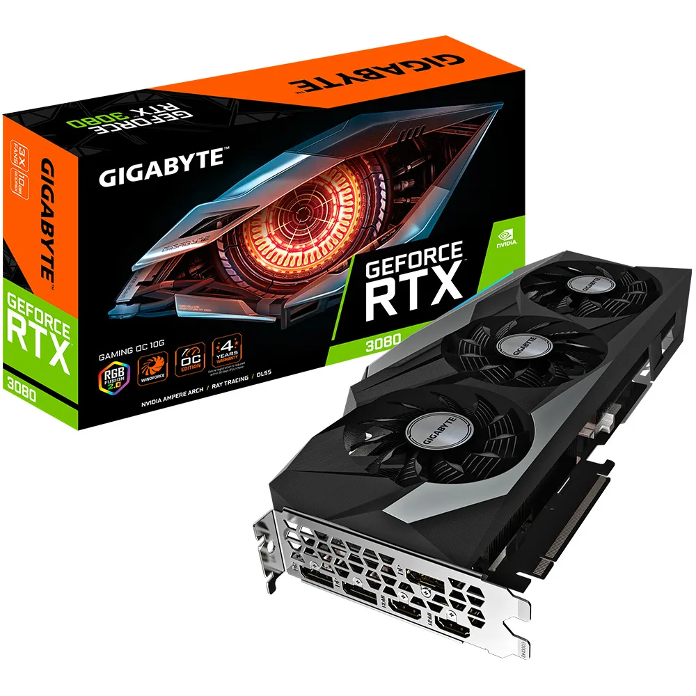 Видеокарта Gigabyte PCIE16 RTX3080 10GB LHR N3080GAMING OC-10GD 2 (N3080GAMING 2.0) | Компьютеры и офис