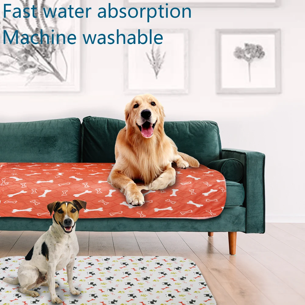 

Pets Bed Mat Waterproof Reusable Dog Bed Mats Dog Mat Dog Urine Pad Puppy Pee Fast Absorbing Pad Rug For Pet Training Cover