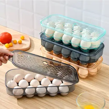 

Eggs Storage Case Transparent Food Freezing Storage Box, Fresh-keeping Box Fresh-Keeping Stackable Egg Container