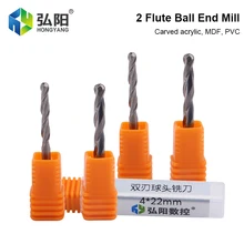 

1pc 3.175mm 4mm 6mm 2 Flute Spiral Ball Nose End Mill CNC Milling Cutter Bit, Used For Wood Tungsten Carbide Milling Path Tool
