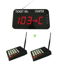 1 Counter Number Host Receiver 2 Keypad Transmitter Wireless Queue Management System 2 3 alphanumeric display receiver host 433mhz with touch screen voice broadcast for restaurant ordering system queue management