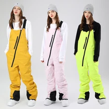 Sport Women Ski Jumpsuit Outdoor Windproof Female Snow Overalls Waterproof Snowboard Woman Pants Suspenders Trousers Clothes