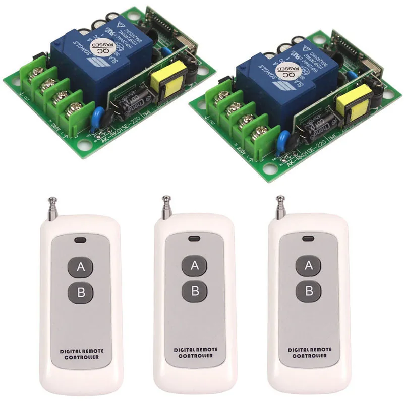 85V 110V 220V 30A 2 Way Relay Remote Control ON OFF Universal Remote ON OFF 220V 30A 3000W Air Conditioner Lamp ONOFF-3