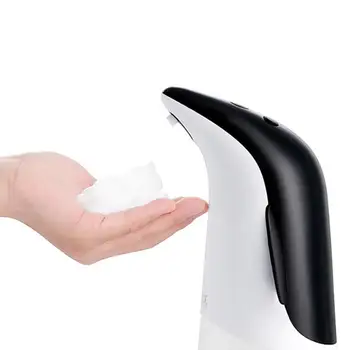 

300ML Cute Penguin Shaped USB Charging Infrared Sensor Soap Dispenser Container Penguin infrared sensor soap dispenser