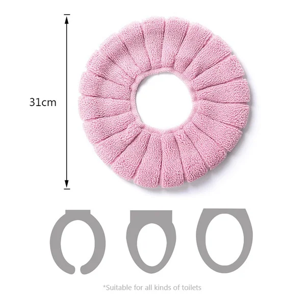 2 Styles Toilet Seat Cover Warm Soft Washable Mat Home Decor Closestool Mat Seat Case Toilet Lid Cover Bathroom Accessories