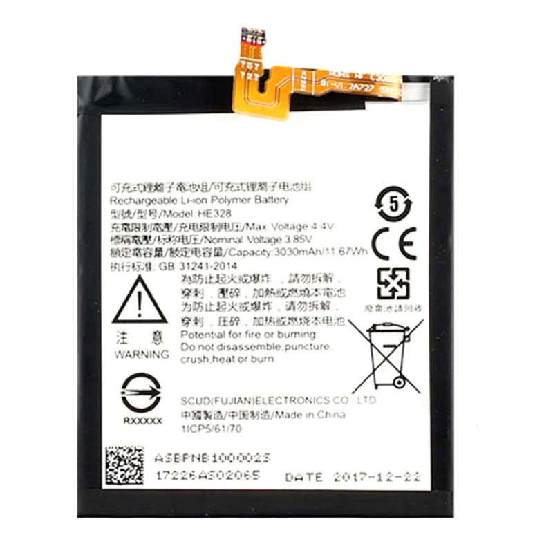 

NEW Original 3030mAh HE328 battery for nokia 8 High Quality Battery+Tracking Number