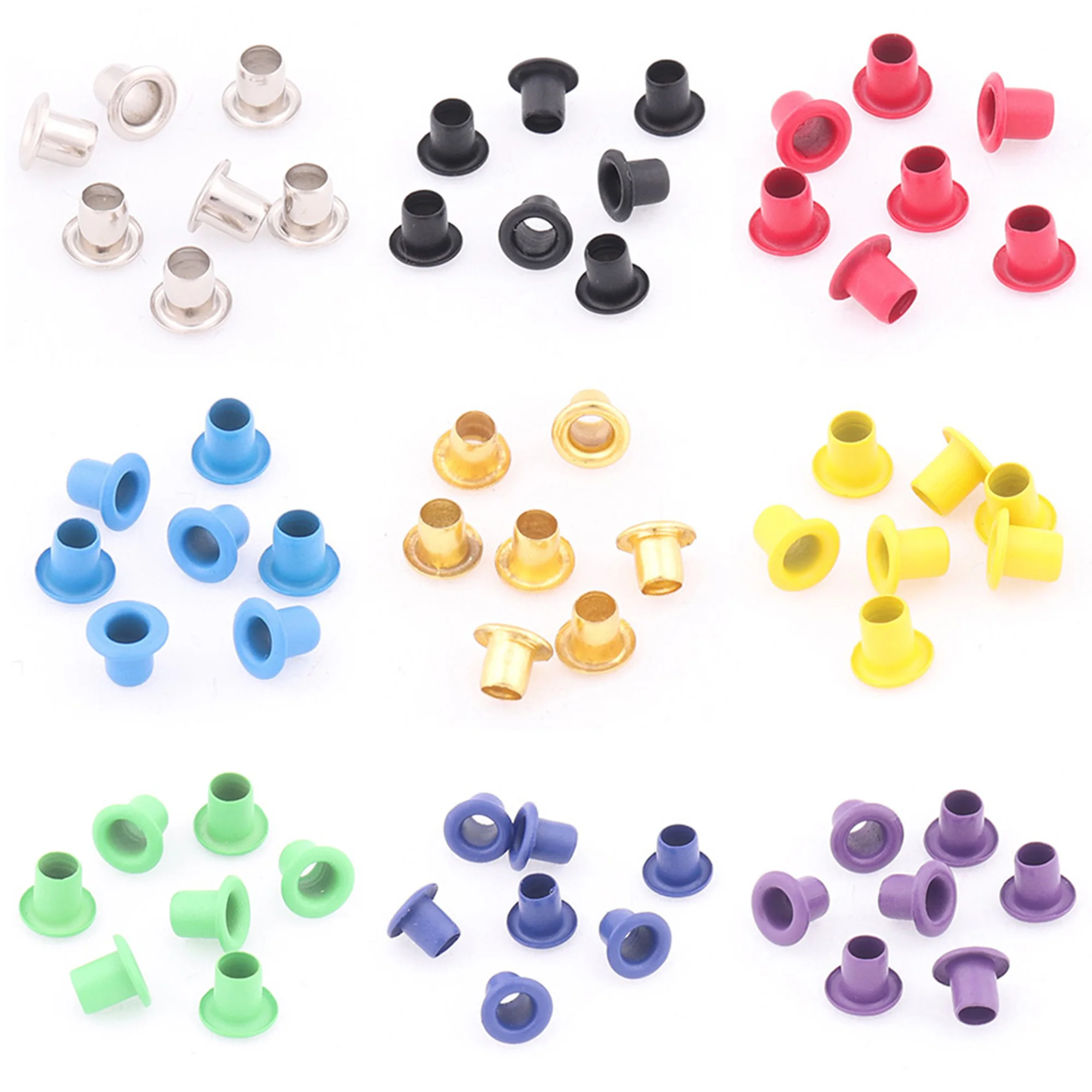 100PCS/Lot Colorful Copper Garment Eyelets 3mm For embelishment Scrapbooking Stamping Card Making Sewing Accessories DIY Craft