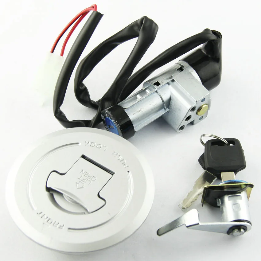 Motorcycle Ignition Switch Fuel Gas Tank Cap Cover Seat Lock Key Set Kit For Honda 35010-KWF-950 CBF125 2009-2013 35010KWF950