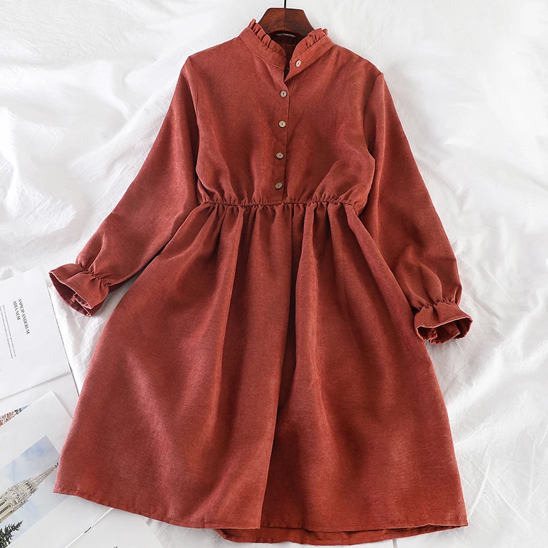 

2019 new fashion women's temperament strand collar waist slimming dress female K884