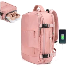 17 Inch USB Gym Bag Dry Wet Backpack Female Girl Backpacks  Women Nylon Shoulder Bag Student Schoolbag Laptop Business Bag X137A