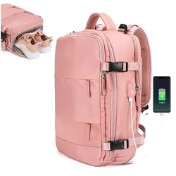 17 Inch USB Gym Bag Dry Wet Backpack Female Girl Backpacks  Women Nylon Shoulder Bag Student Schoolbag Laptop Business Bag X137A