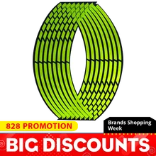 10 12 14 16 18 Motorcycle Sticker Pegatinas Moto Strips Reflective Wheel Rim Adesivi Moto For