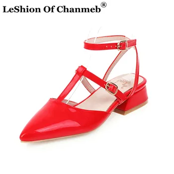 

2020 Spring Summer Gladiator Shoes Women's Rome Style Slingback Pumps Block Heels Women Woman Ladies Largest Size 48 Shoes Mules